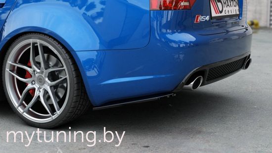 Сплиттеры бампера заднего боковые V.2 для AUDI RS4 B7 Sedan (06-08)