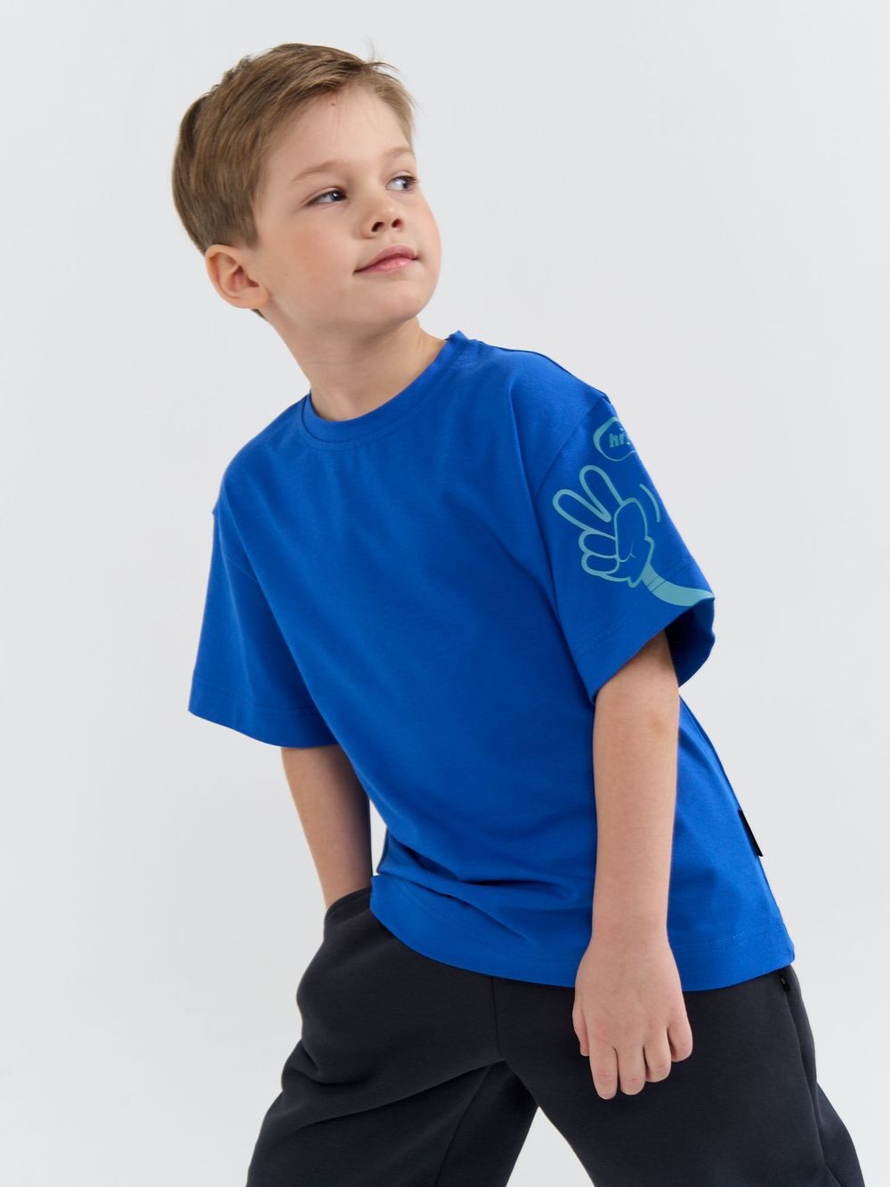 Футболка оверсайз "Василек" с принтом