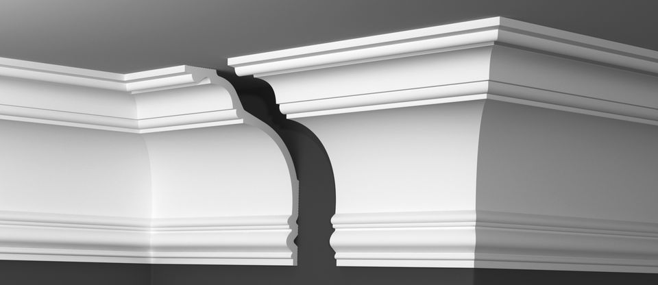 Плинтус потолочный Де-Багет Декор ДП 55/280