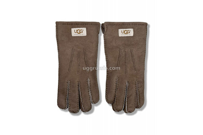UGG Перчатки Кожаные Мужские Коричневые