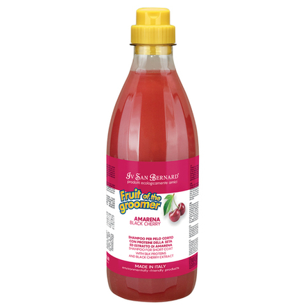 Шампунь Iv San Bernard Fruit of the Groomer Black Cherry для короткой шерсти с протеинами шелка 1 л