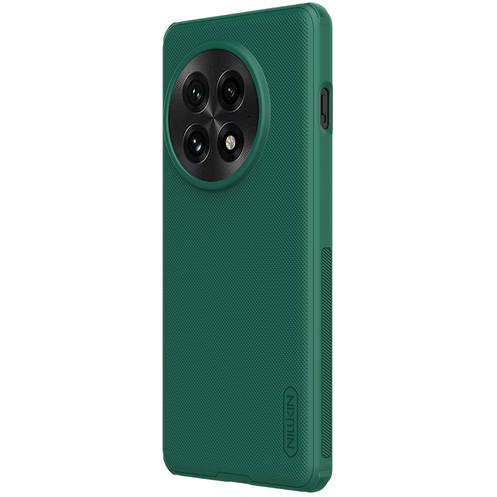 Усиленный чехол зеленого цвета (Dark Green) от Nillkin для OnePlus 13, серия Super Frosted Shield Pro