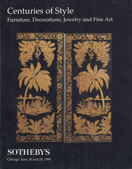 Каталог аукциона Sotheby’s, Чикаго, Мебель, декоративно-прикладное искусство, ювелирные украшения и предметы искусства от 28-29 июня 1999 года