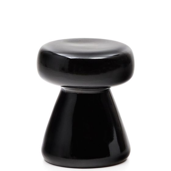 Приставной столик Manya Ø38х47 см, черная керамика