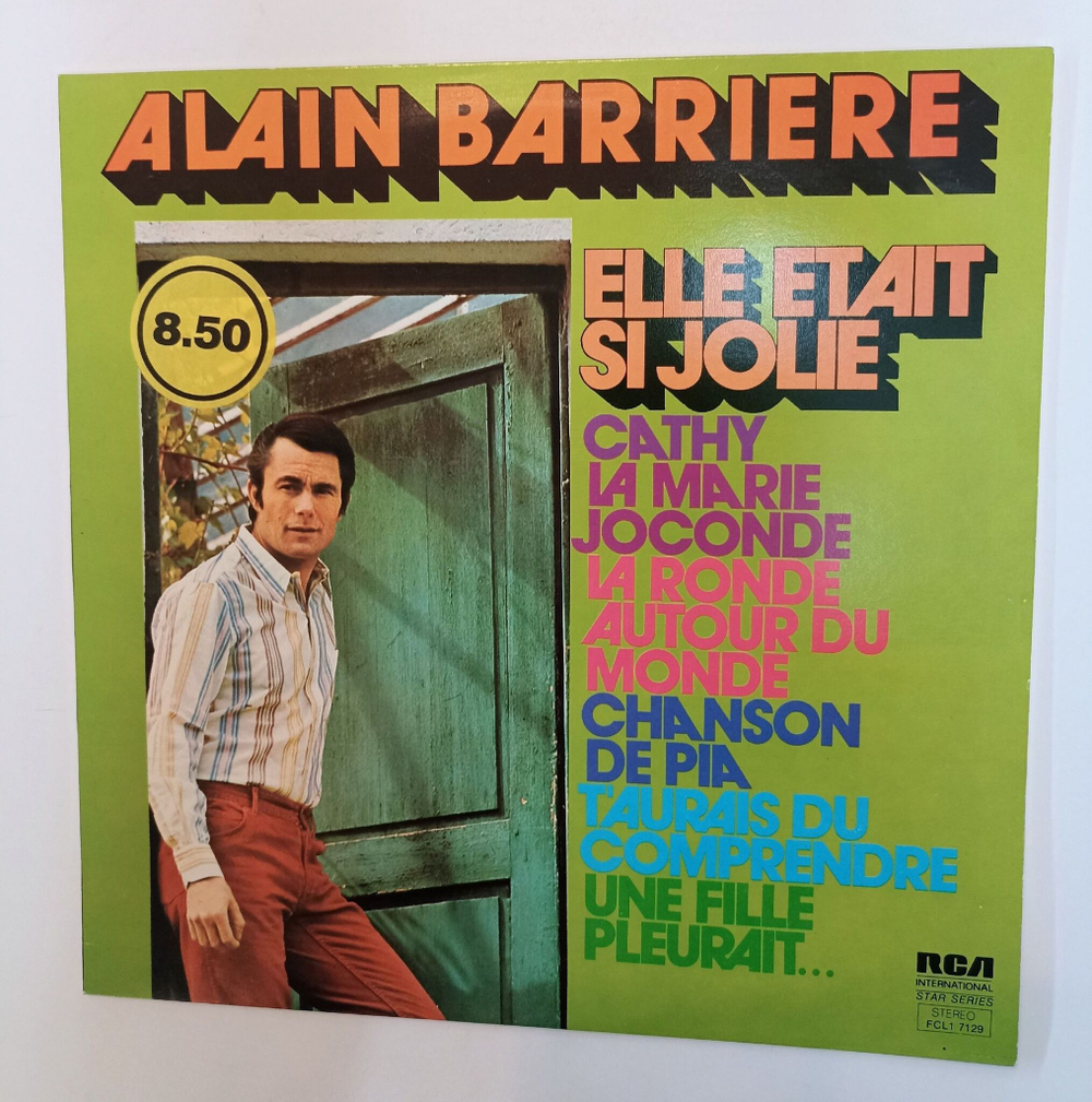 Винтажная виниловая пластинка LP Alain Barriere Elle Etait Si Jolie (France 1974)