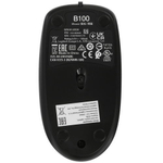 Мышь проводная Logitech B100, 800dpi, черный, Retail, 1.8м (910-005547)