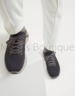 Мужские кроссовки Brunello Cucinelli темно-серого цвета