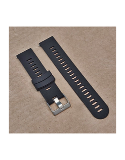 Ремешок Premium 20 мм силиконовый для Garmin Forerunner 55/245/645, Venu, Venu Sq, Venu 2 Plus, Vivoactive 3, Vivomove быстросъемный (Черный)