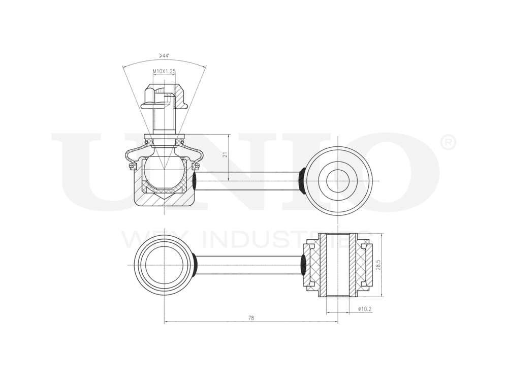 Стойка стабилизатора задняя UNIO SSP-50067