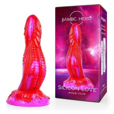 Фаллоимитатор Magic Hero (19×5,4 см) розово-красный
