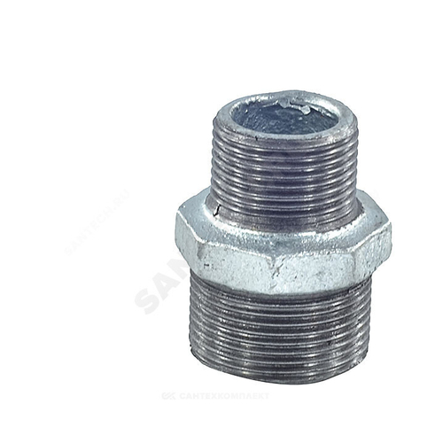 Ниппель переходной чугун оц Ду 40х25 (1 1/2"х1") НР Fittex PLUS