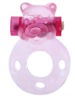 Эрекционное кольцо с вибрацией Onjoy Vibration Pink Bear (Цвет: розовый)