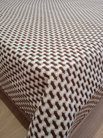 Покрывало жаккардовое двухстороннее Нежность 299-23 коричневый,белый евро (240х200)