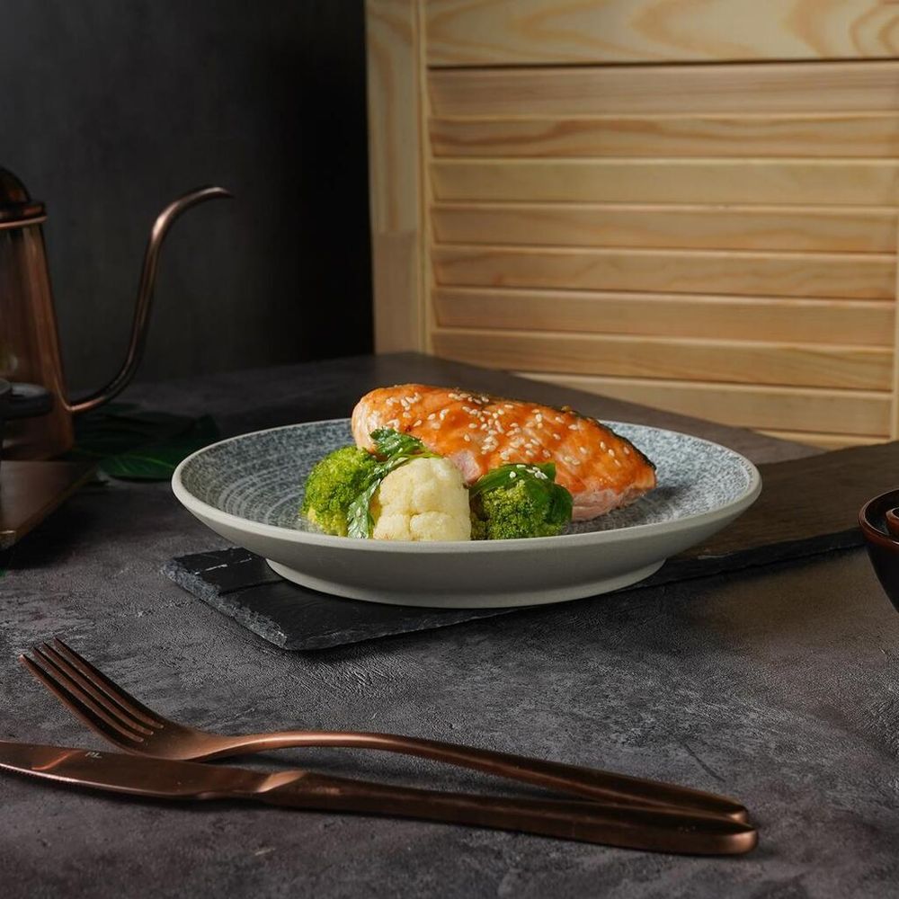 Тарелка d 22,4 см h3,5 см глазурь Glossy Stone Untouched Taiga P.L. Proff Cuisine [1]