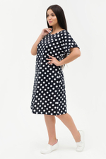 [m]Туника в горошек(штапель) ТН0008