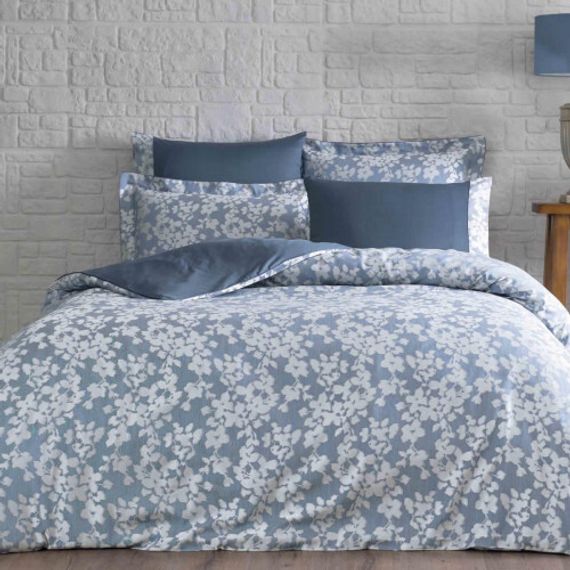 Постельное белье JACQUARD PRINTEMPS голубой евро  жаккард deluxe TIVOLYO HOME Турция