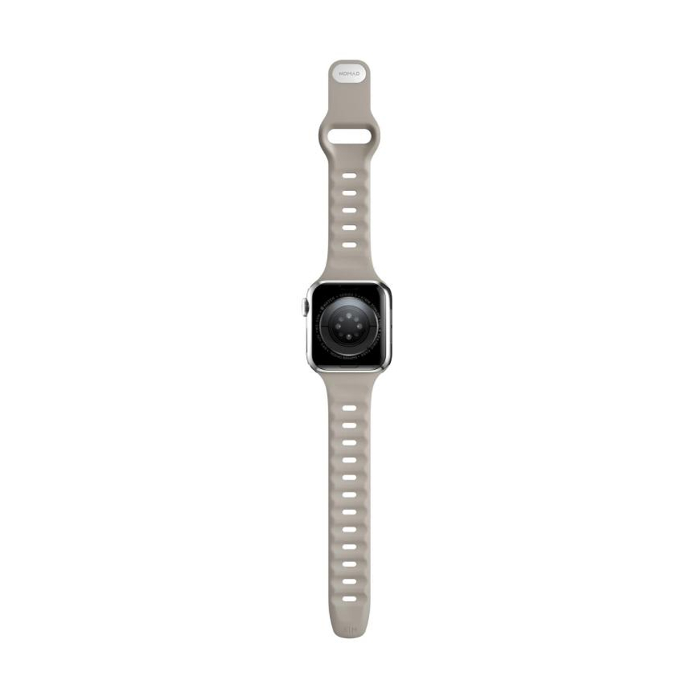 Спортивный ремешок Nomad Sport Slim Band для Apple Watch 38, 40, 41 и 42 мм Водостойкий ремешок из фторэластомера с застёжкой pin-and-tuck из нержавеющей стали. На запястье обхватом 135–175 мм