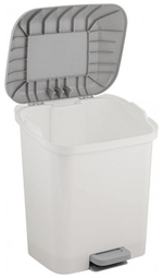 КОНТЕЙНЕР ДЛЯ МУСОРА С ПЕДАЛЬЮ  STEP 15 Л БЕЛЫЙ