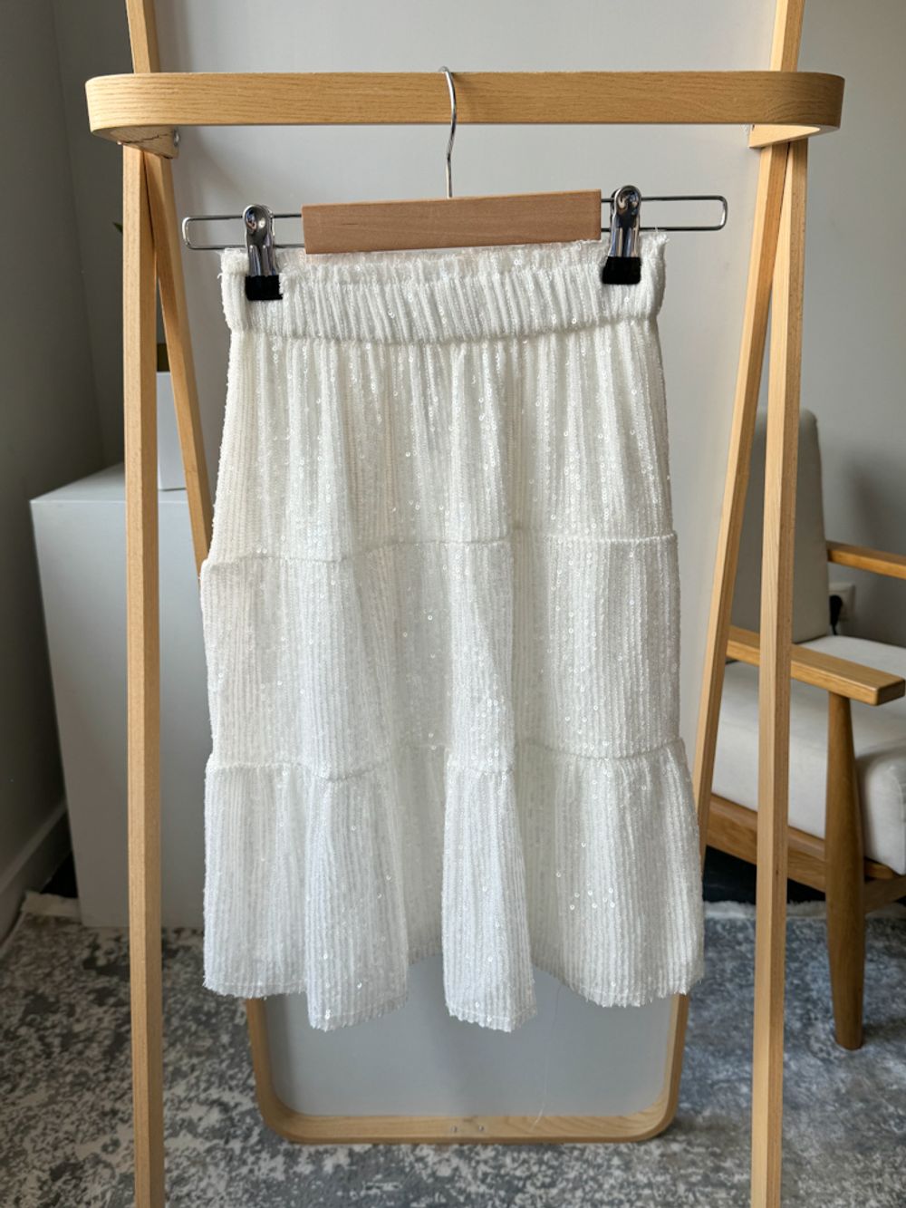 Новая юбка с пайетками Zara, 140