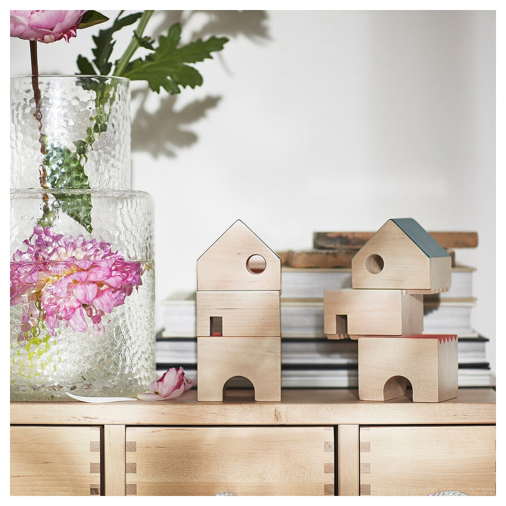 IKEA FÄLTLÖNN  (ИКЕА ФÄЛТЛÖНН)  -  Декоративные домики, 3 шт, массив дерева/многоцветные