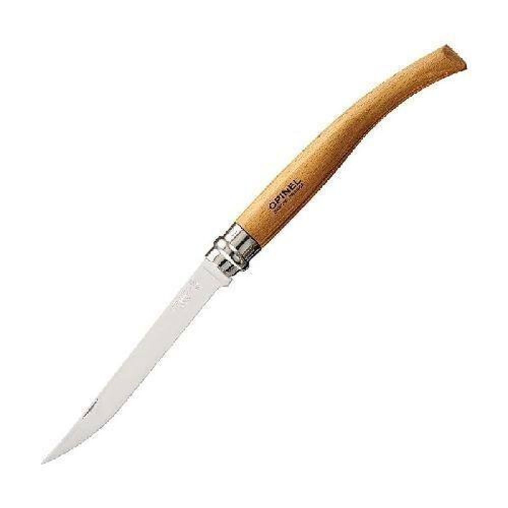 Нож филейный Opinel №10, нерж. сталь, рукоять бук