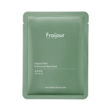 Fraijour Маска тканевая для лица - Original herb wormwood sheet mask, 23мл