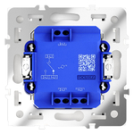 Проходной переключатель встраиваемый VOLTUM S70 одноклавишный 10А, (белый глянцевый)