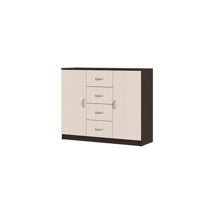 Комод 4 ящика 2 створки Басса КМ 555-М