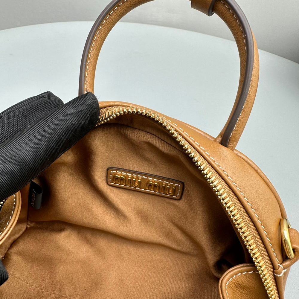 Miu Miu Leather Top Handle Bag 18 cm