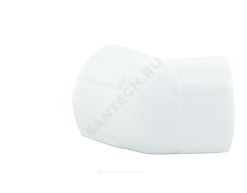 Угольник PP-R белый Дн 50х45гр PRO VALFEX 10107050-PRO