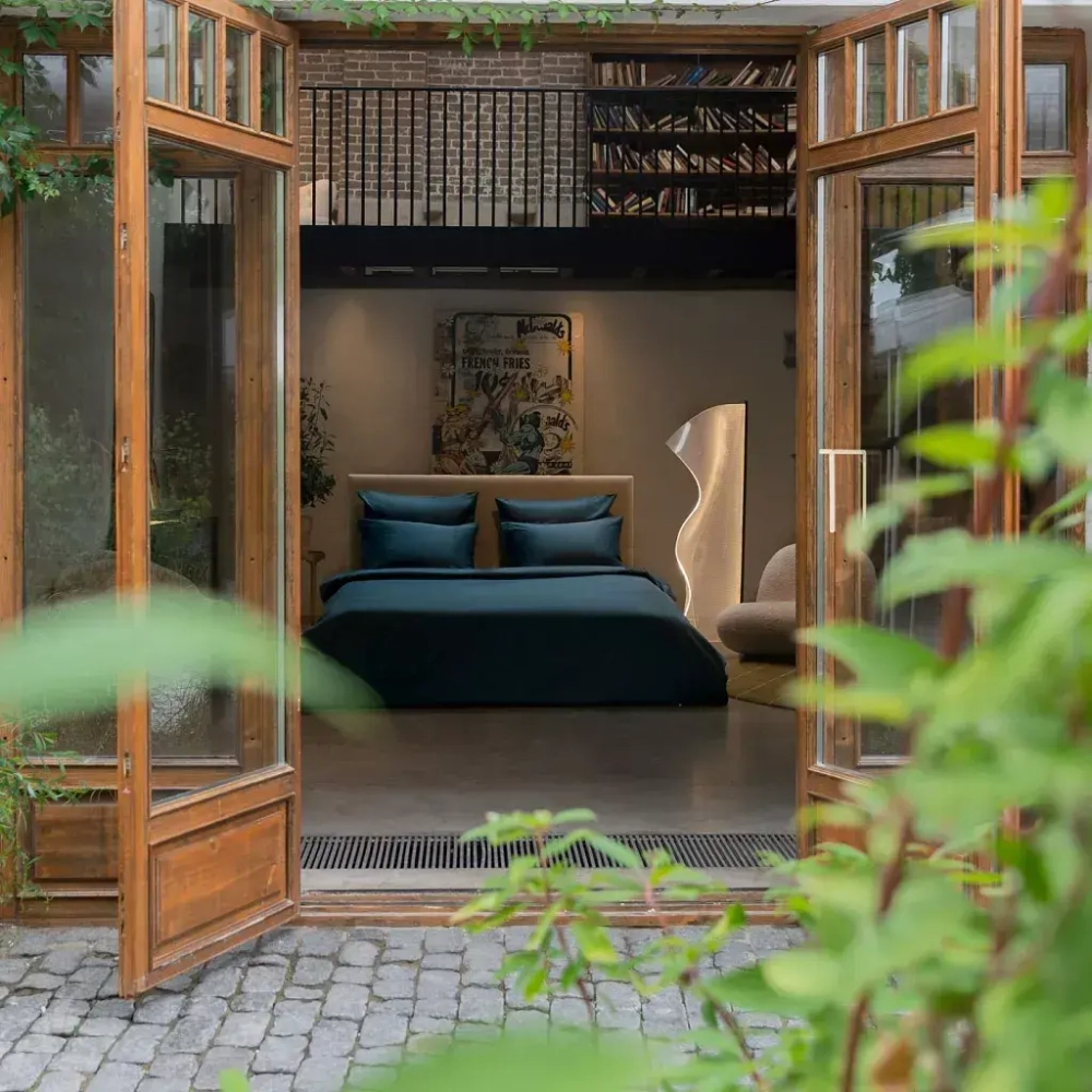 Постельное белье семейное Mollen темно-бирюзовое