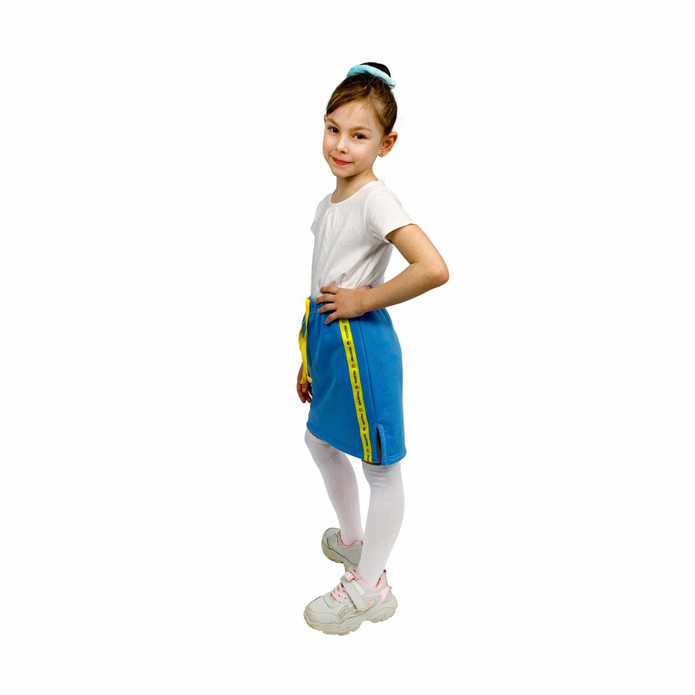Юбка для девочки, модель №1 (прямая), рост 110 см, голубая