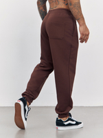 Брюки мужские с начесом "jogger fleece" (коричневый)