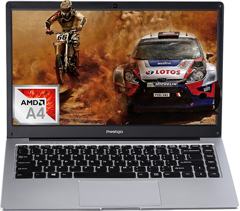 Ноутбук Prestigio SmartBook 133 C4 (14.1"/AMD A4-9120E/2.2HMz/4/64GB/Win 10 Pro) серый