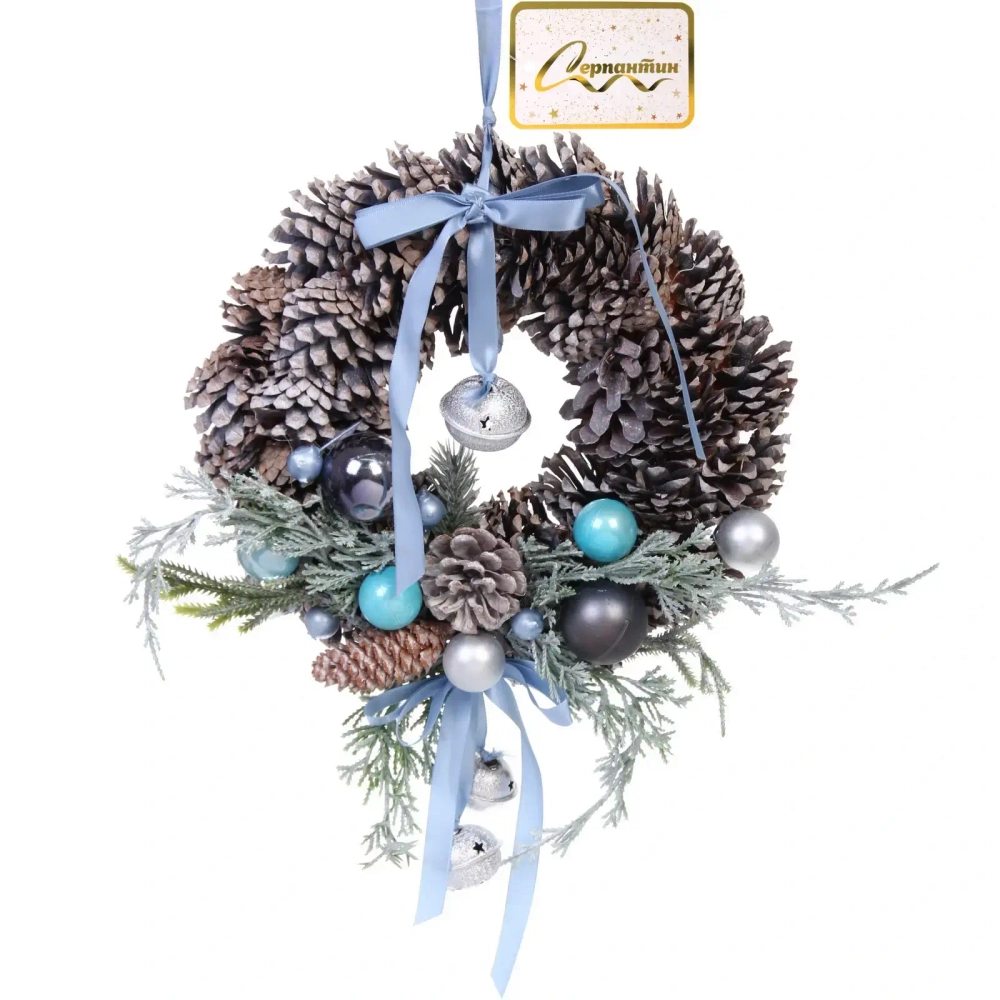 Венок хвойный «Волшебство» 38*28*10 см