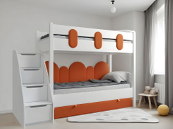 Двухъярусная кровать, Офелия, без лестницы оранжевый