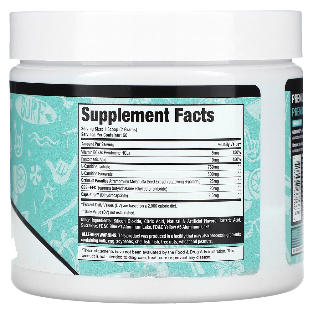 MuscleSport, Carnishred, Revolution, Baja Splash, 120 г (4,3 унции)