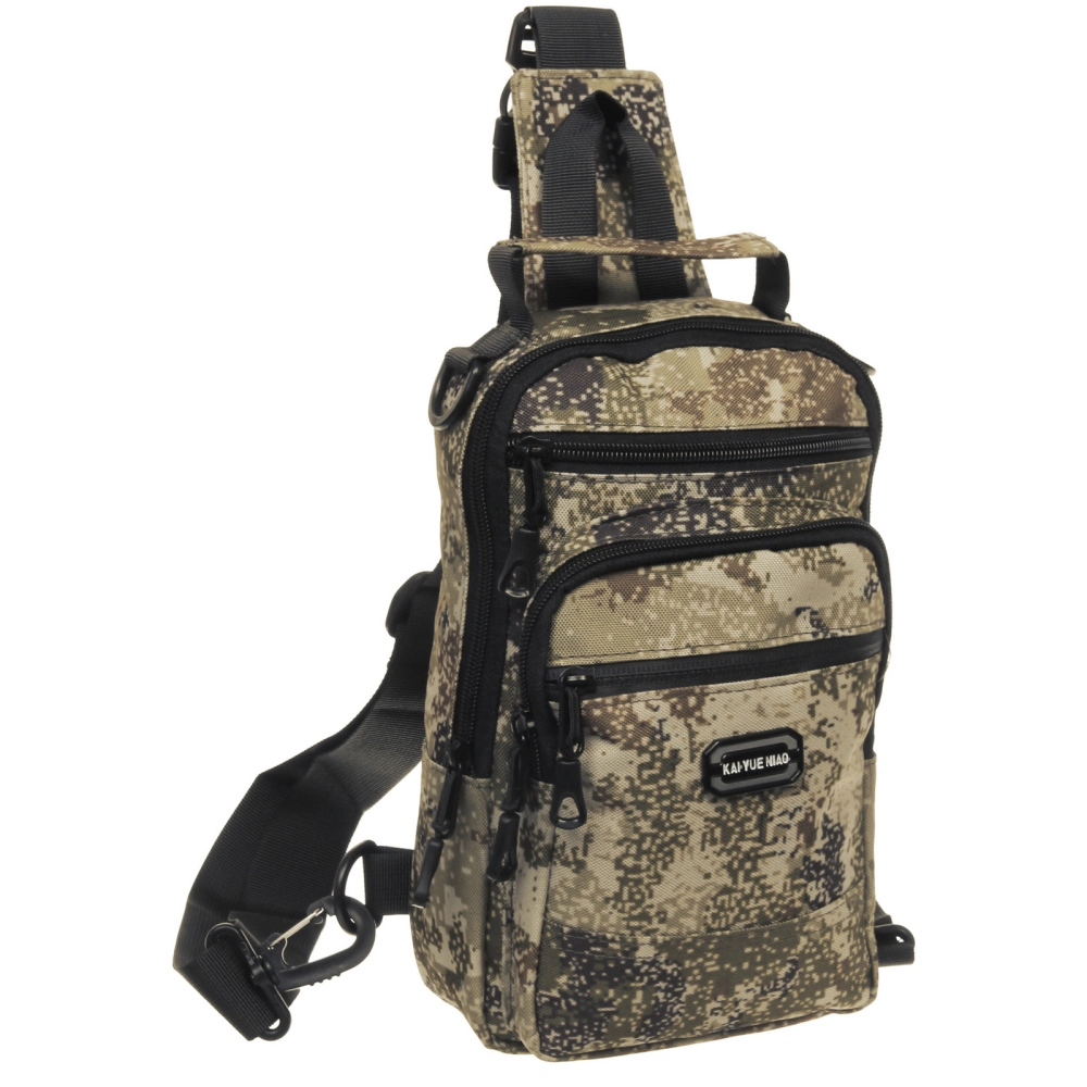 Сумка мужская через плечо «Viking», 4 кармана, цвет хаки-бежевый, 27*16*6,5см