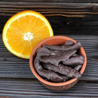 Апельсиновая корочка в темном шоколаде / 250 гр
