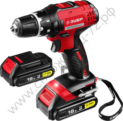 Дрель-шуруповерт 18 В, Li-Ion, 2 АКБ, ЗУБР