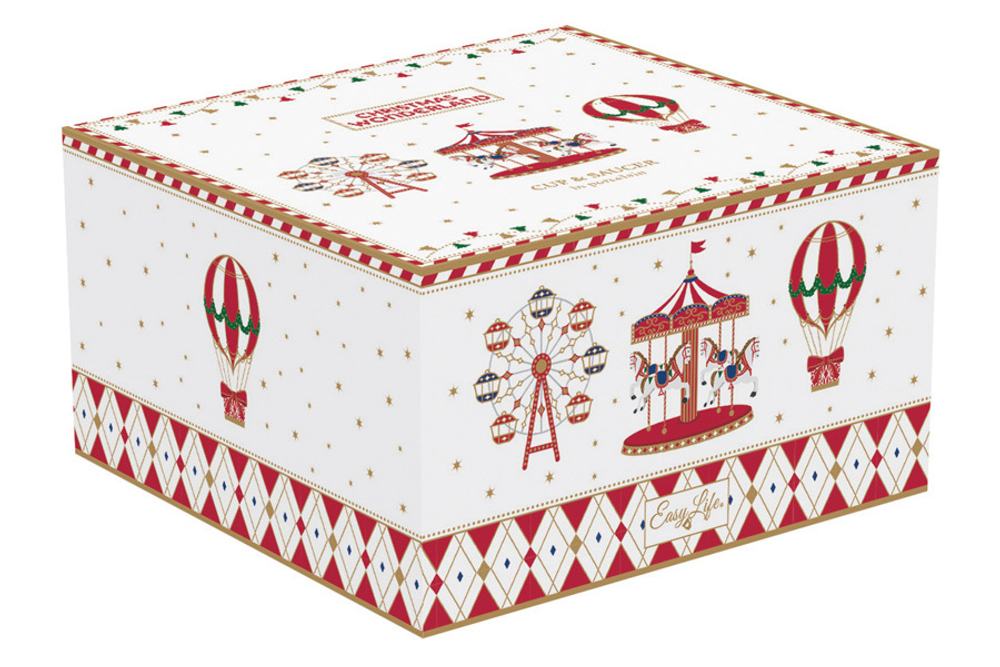 Чайная пара 0.2л Easy Life Рождественская карусель