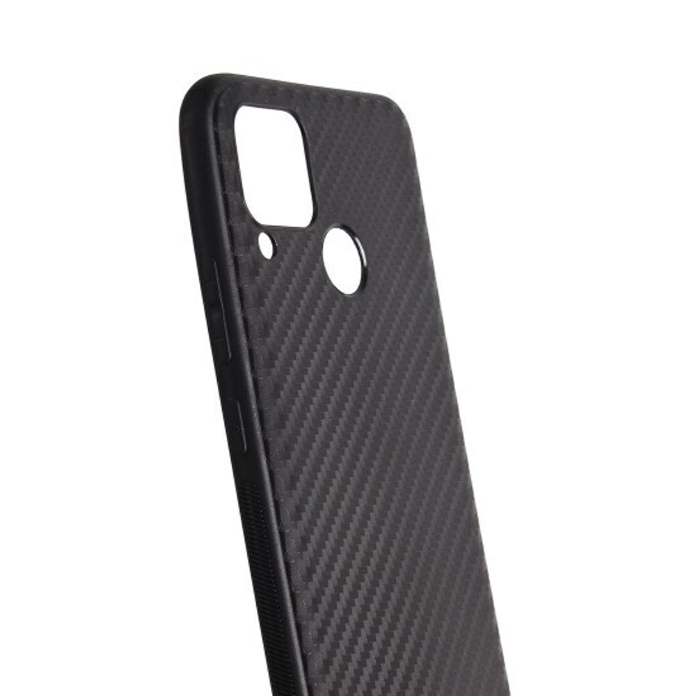 Чехол ТПУ карбон для Realme C15, 011068 Черный