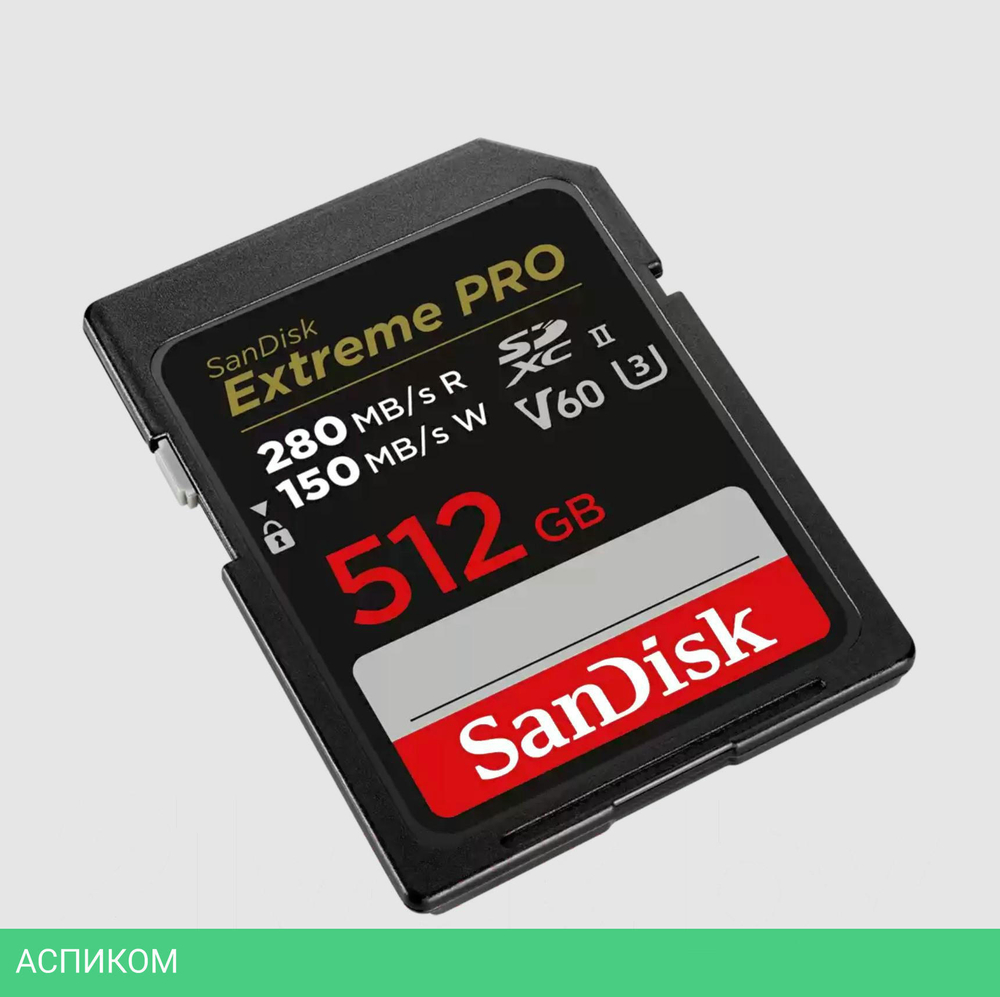 Карта памяти SanDisk SDXC 512GB (SDSDXEP-512G-GN4IN)
