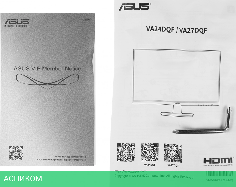 Монитор Asus 27" VA27DQF