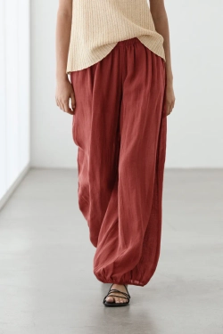 Massimo Dutti Свободные брюки-саруэль, черепичный