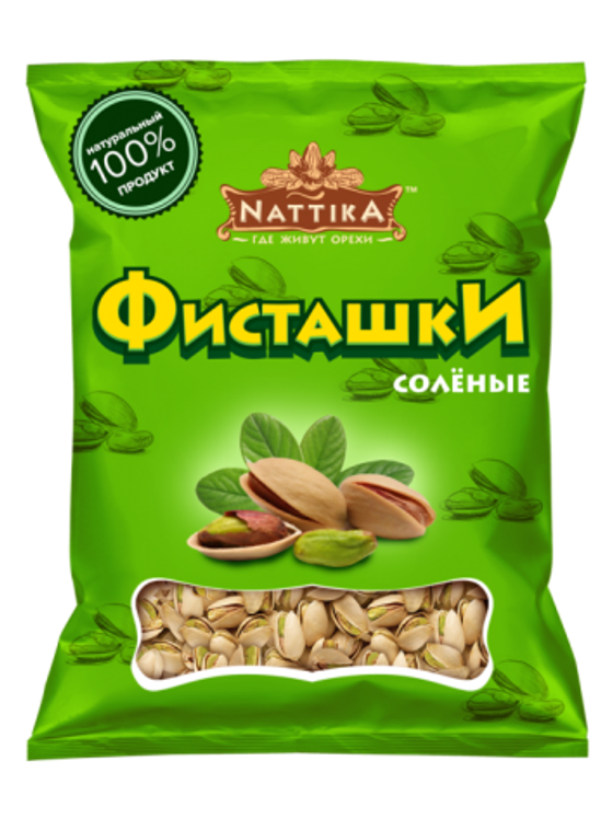 Фисташки соленые 25г (35шт)NATTIKA