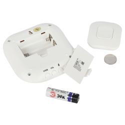 Звонок дверной ЭРА BIONIC White беспроводной белый 6 мелодий | Электрозвонки беспроводные