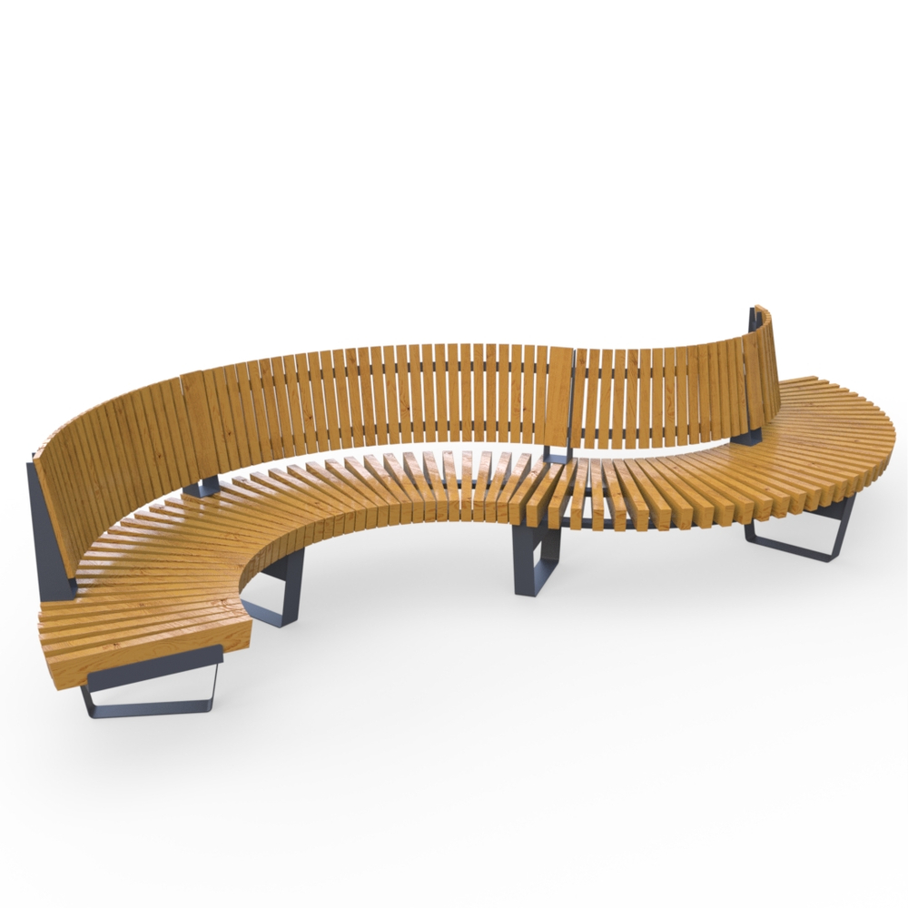 Скамейка Rail Road 02 Змейка