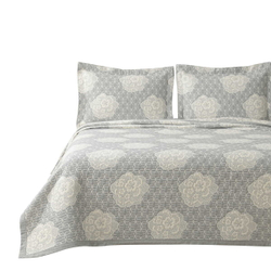 Покрывало 250х260 и 2 наволочки 50х70 Arya home Apollo серое