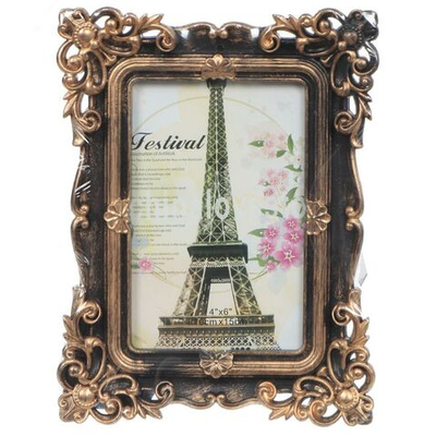 Фоторамка фото 10х15 см, чер, резная, JC-11868, 313386